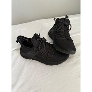 Fabletics Marin Performance Sneakers Black Lace Up Athletic Training Shoes